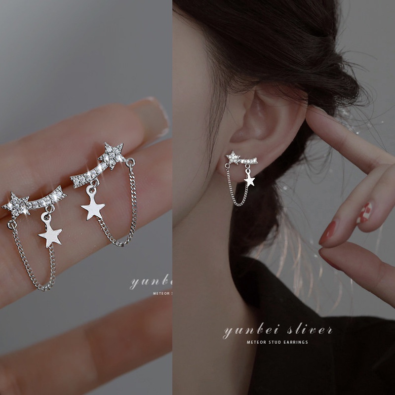 Bông Tai Ngôi Sao Đính Đá Đơn Giản Thời Trang 2022