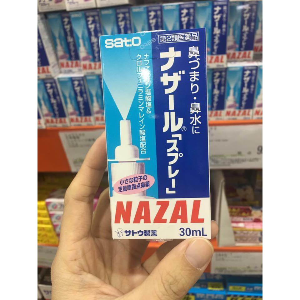 Hộp đựng_ Xịt ngạt mũi Nazal Nhật Bản 30ml