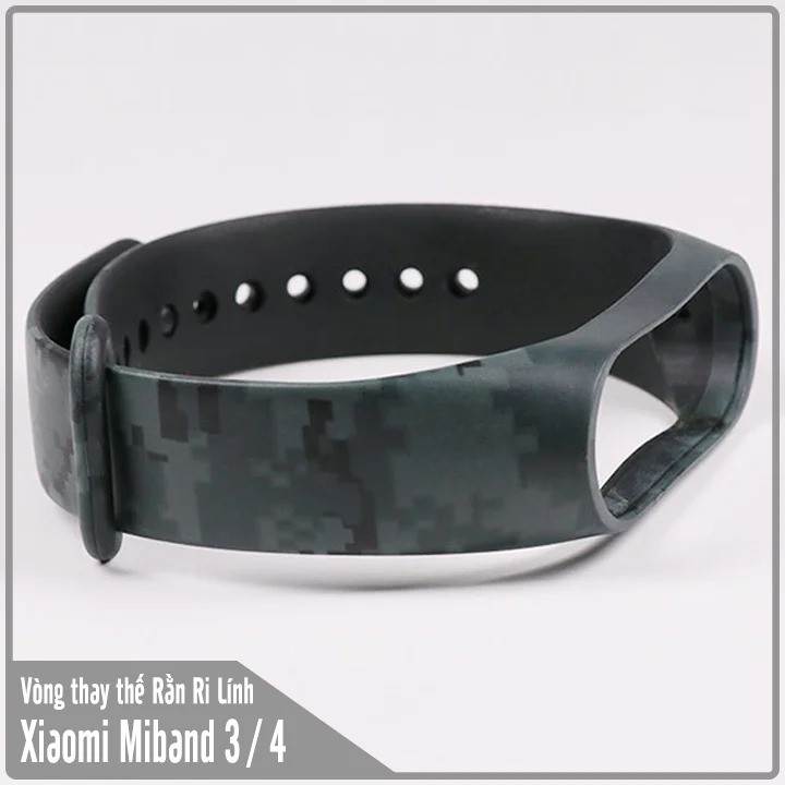 Vòng thay thế Xiaomi Miband 3 / 4 màu lính rằn ri