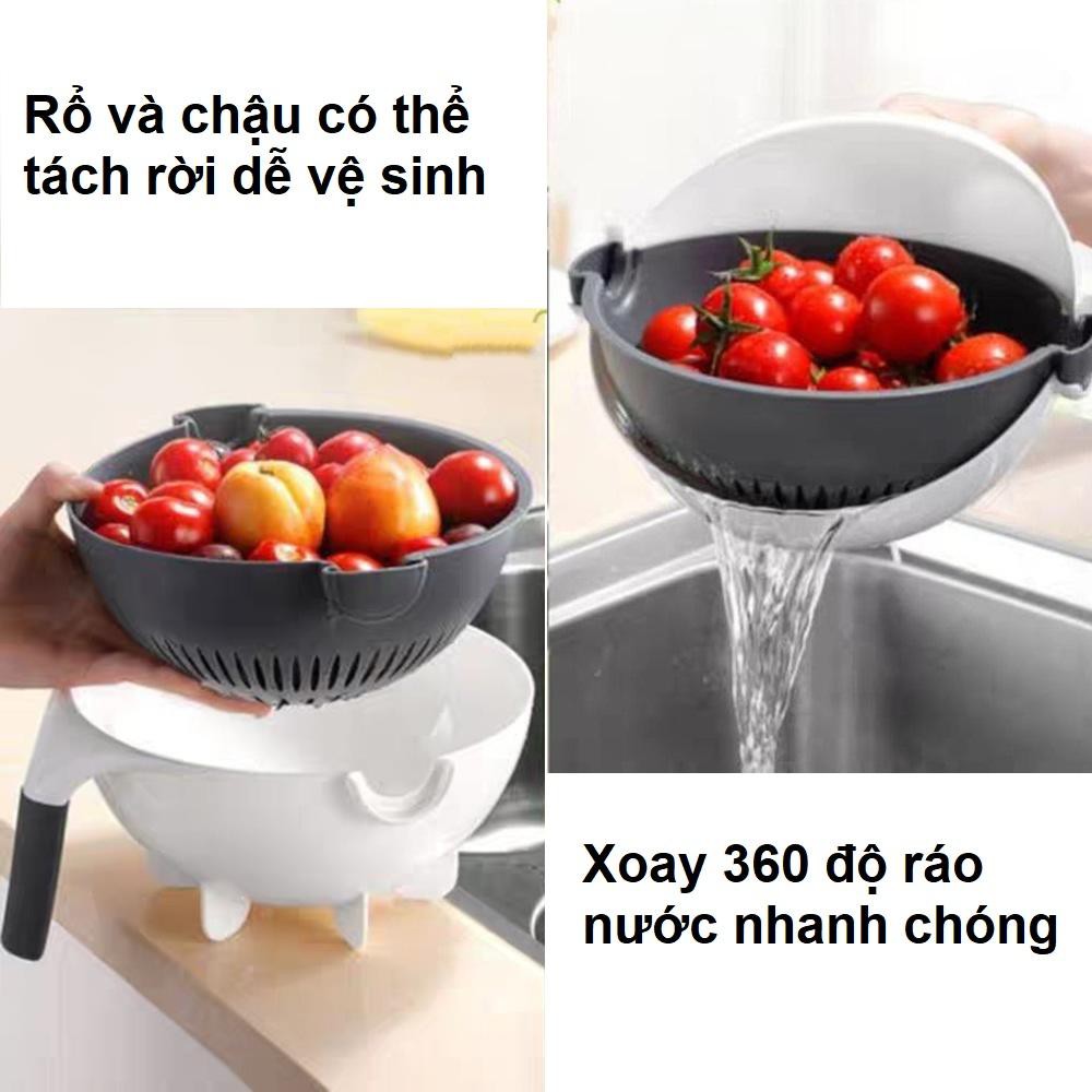 Bộ dụng cụ nạo rau củ đa năng kèm rổ đựng