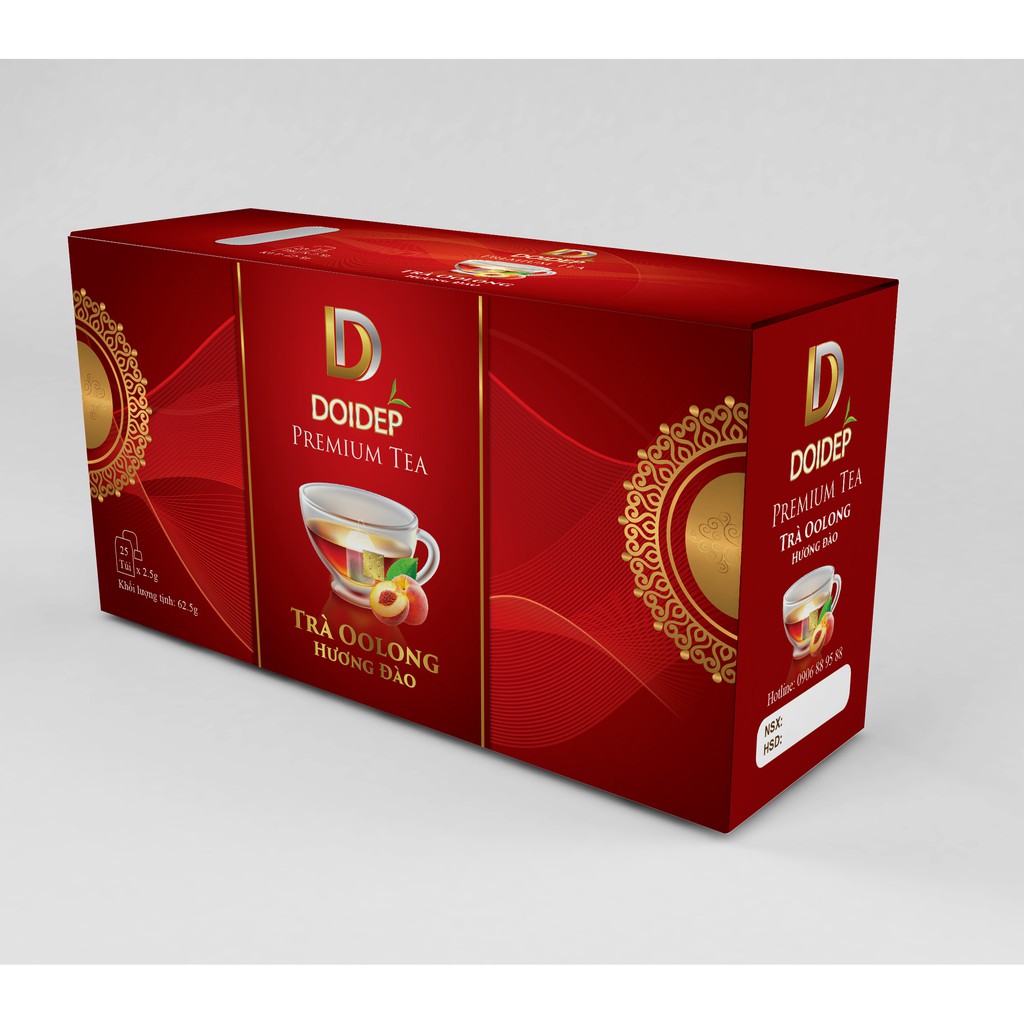 Trà Ô Long Túi Lọc Hương Đào DoiDep - 25 Gói