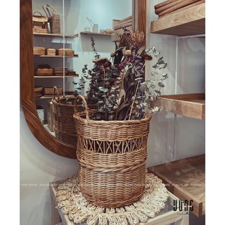GIỎ MÂY CẮM HOA KHÔ