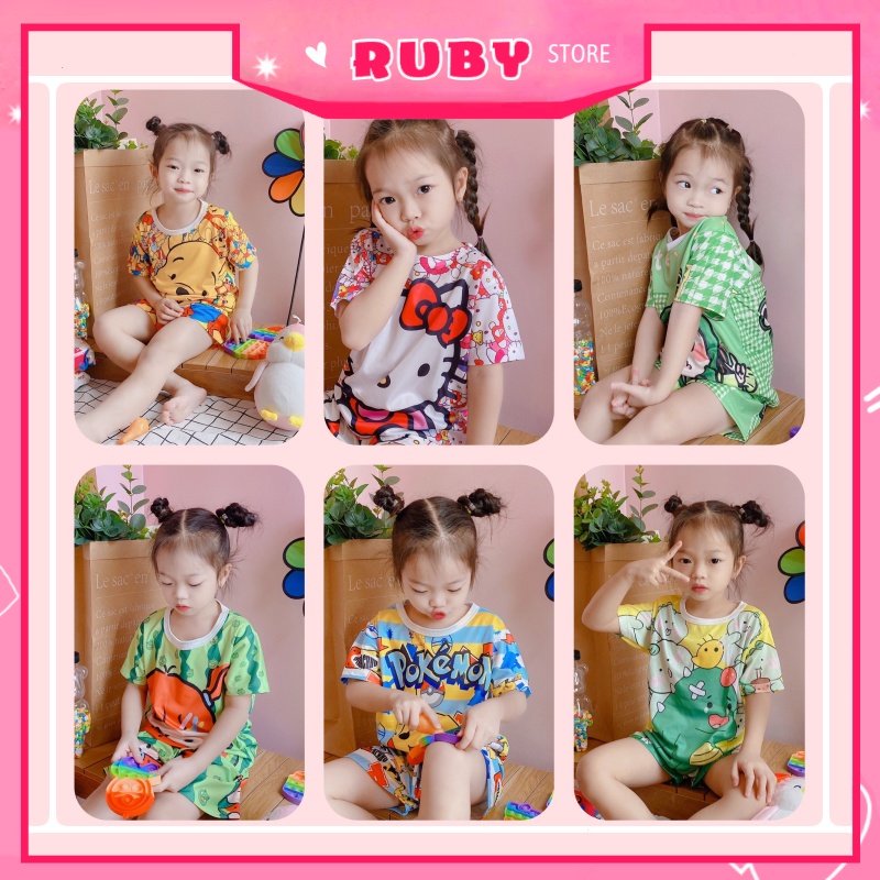 Đồ bộ Bò Sữa ❤️ Set bộ mẹ và bé ĐỦ SIZE mẫu hoạt hình Kitty,Doremon,Disney,Panda thun mịn mát co giãn thoải mái DBRBD