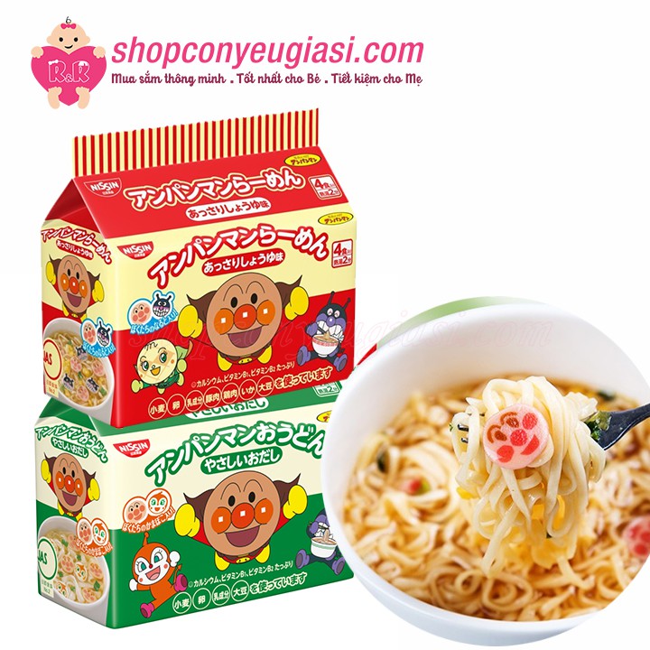 Mì Ăn Liền Nissin Anpanman Nhật Bản Cho Bé Từ 1 Tuổi - Date 04/2022