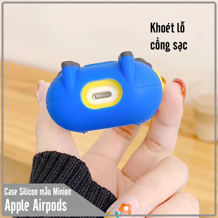 Vỏ silicon cho tai nghe Airpods hình MINION nhựa dẻo