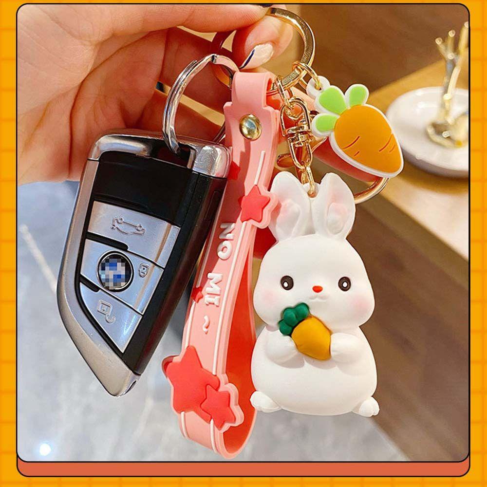 Móc Khóa Nhựa PVC Hình Thỏ Gạo Thời Trang Cho Nữ