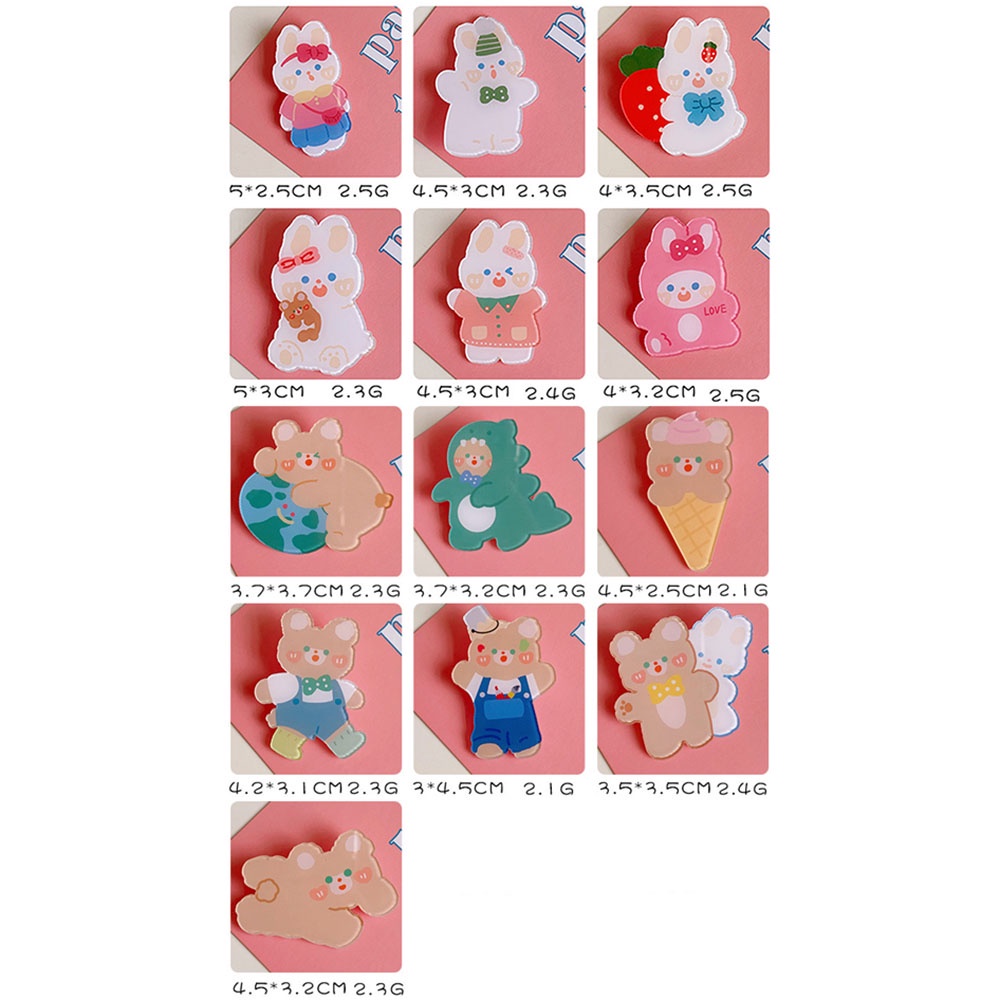 Hoạt Hình Ghim Cài Áo Hình Gấu / Thỏ Dễ Thương Cho Nữ