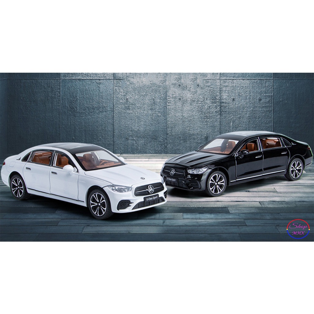 Xe mô hình sắt Mercedes-Benz E300L TẶNG KÈM BIỂN SỐ tỉ lệ 1:24 hãng XHD 3 màu