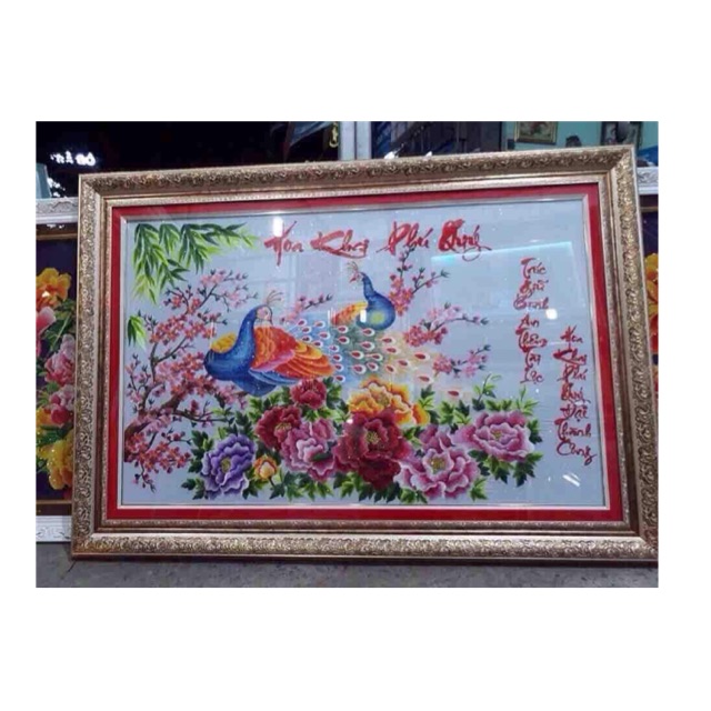 Tranh đã thêu 60x80cm đẹp chưa khung