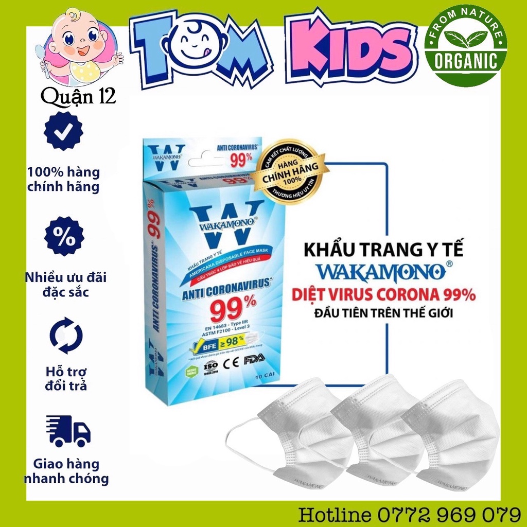 KHẨU TRANG WAKAMONO VIỆT NAM ( HỘP 10 Cái ) HÀNG CÓ SẴN