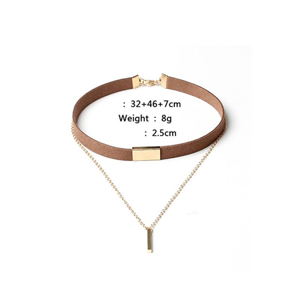 Choker thiết kế nhung phối dây hợp kim cực cá tính