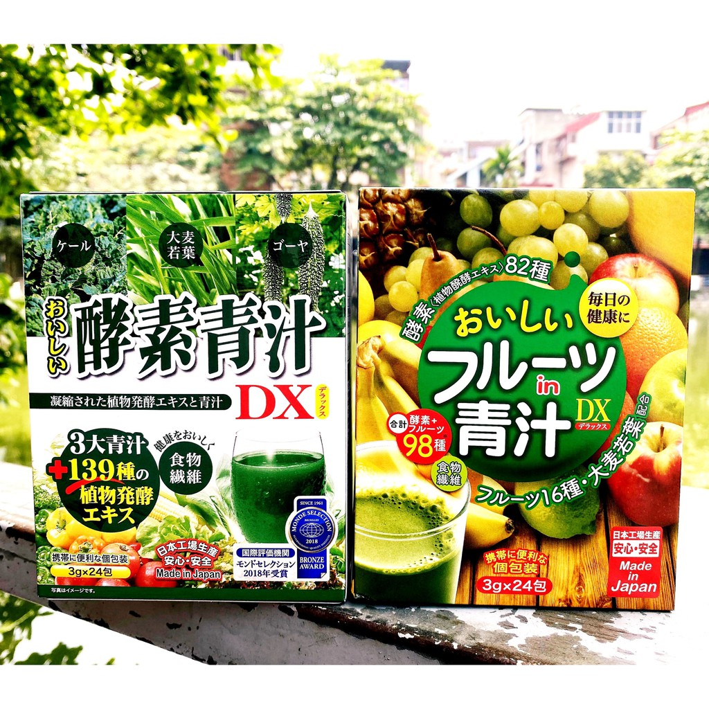 [Date 2023] Bột Nước Ép Trái Cây Tươi - Rau Củ Tổng Hợp 98 Loại Trái Cây Nhật Bản