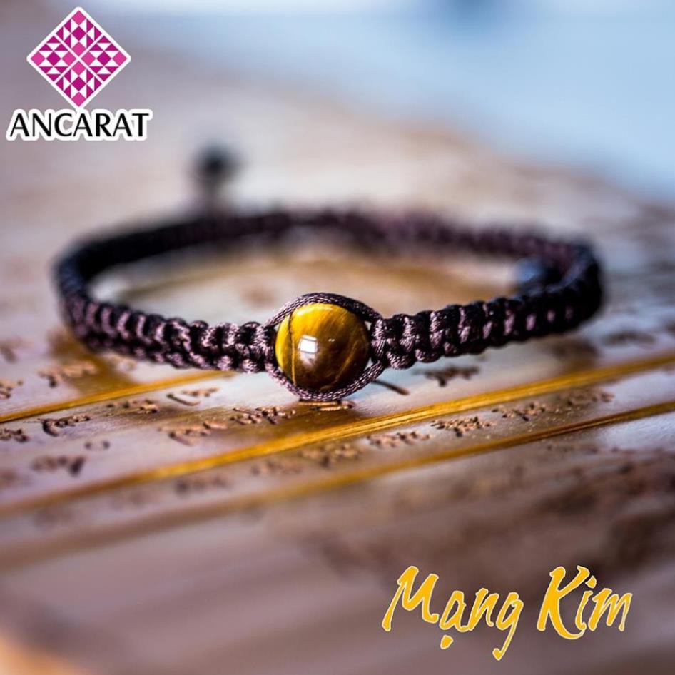 Vòng Tay Dây Vải Handmade [ANCARAT] Mix Đá Mắt Hổ Thiên Nhiên 1 Hạt Ngũ Hành - VT12