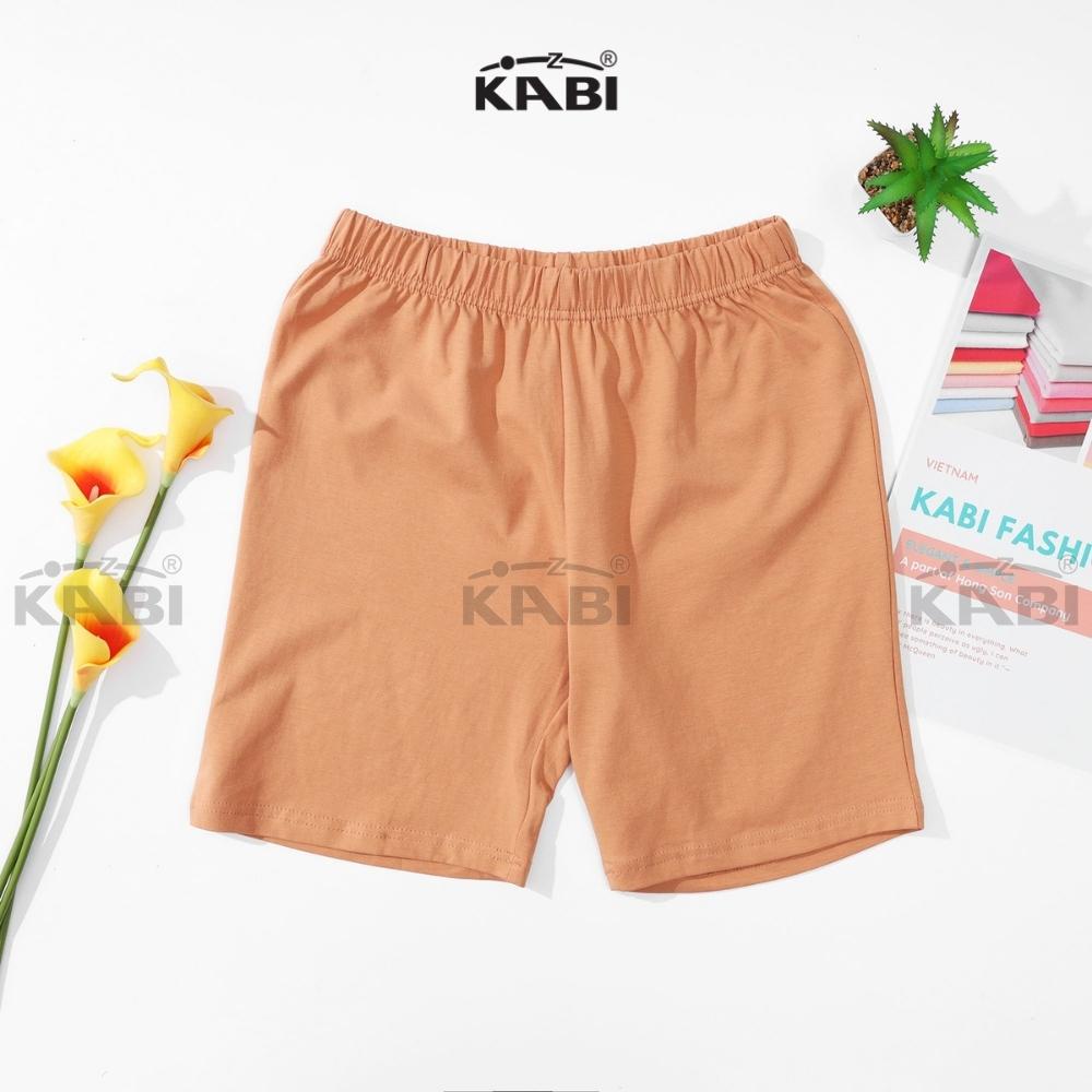 Quần đùi nữ KABI quần short legging ngắn dáng ôm thun cotton bốn chiều màu trơn hồng xám xanh đen