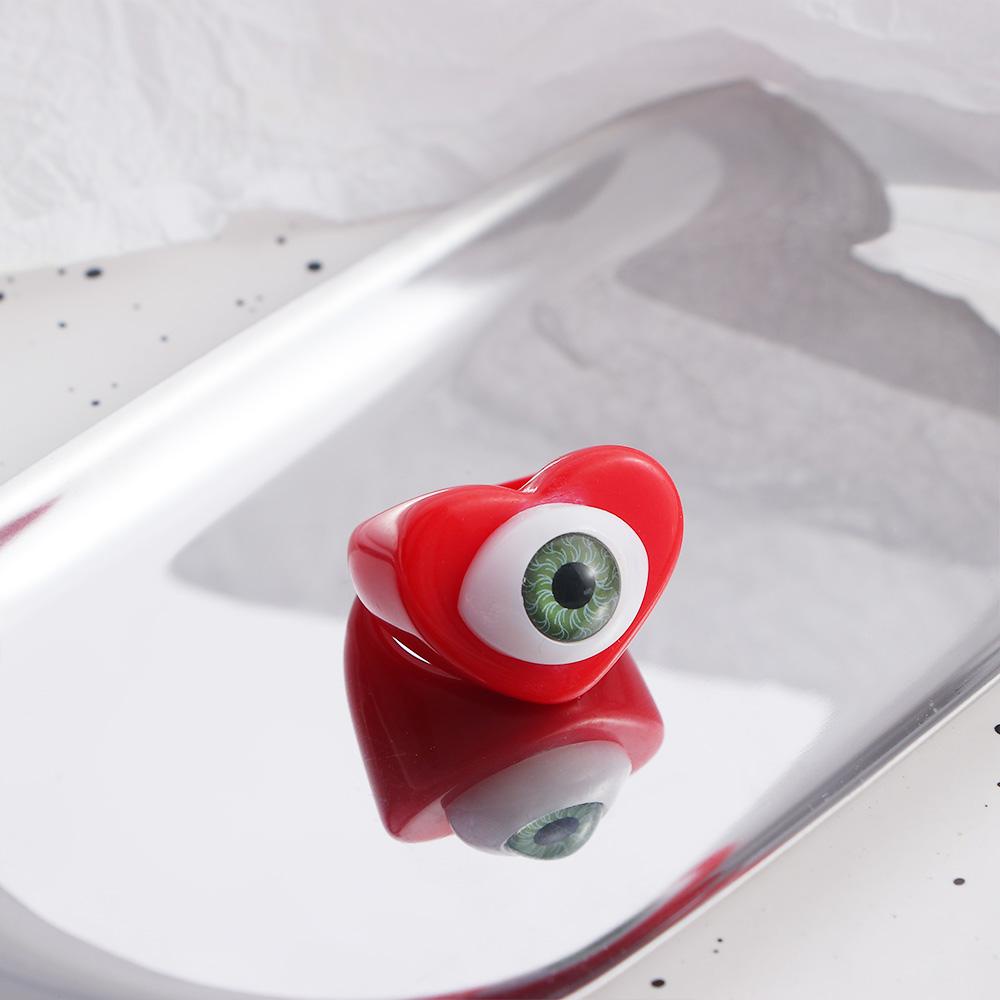 Nhẫn Resin Hình Mắt Quỷ Màu Kẹo Ngọt Phong Cách Goth Hàn Quốc Dễ Thương Dành Cho Bạn Nữ Back2Li