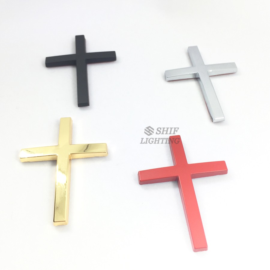 Miếng dán kim loại trang trí thân xe hơi/xe tải hình chữ thập