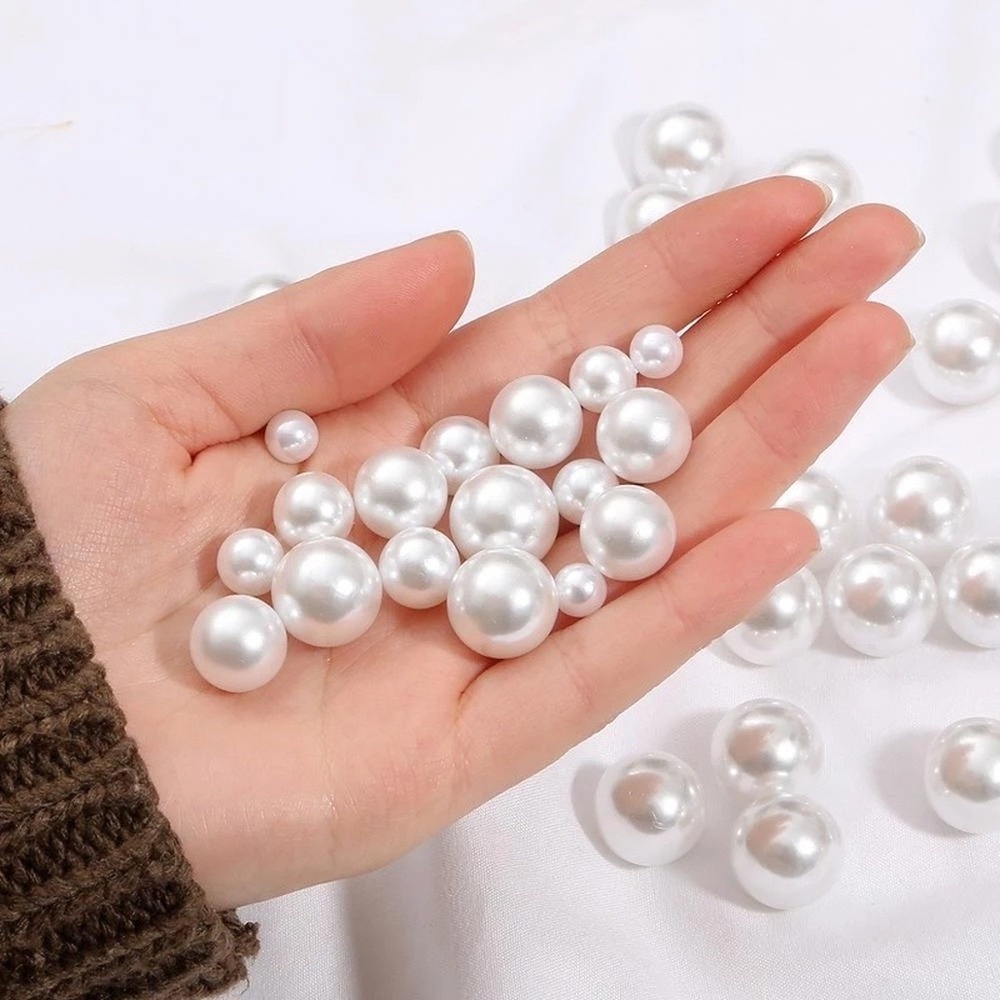 Hạt Ngọc Trai Tròn Giả Bằng Acrylic Dùng Làm Trang Sức Thủ Công DIY