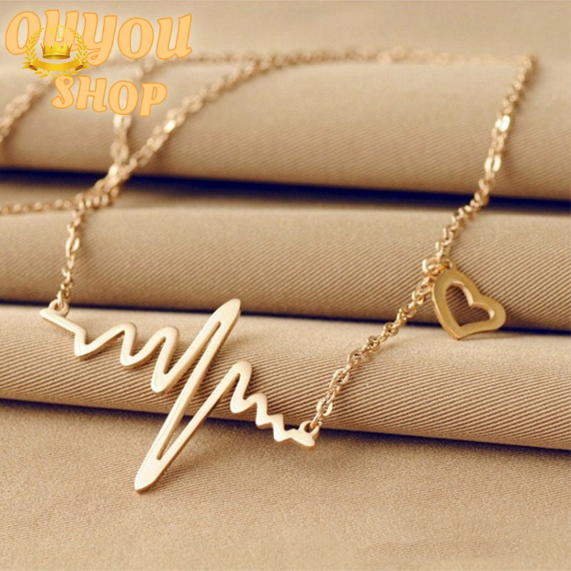 Vòng cổ Hợp Kim Mặt Nhịp Tim Phong Cách Trẻ Trung Cho Nữ