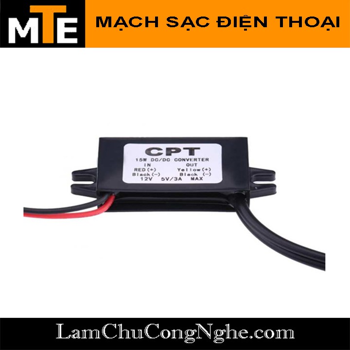 Mạch sạc điện thoại từ acquy xe điện có chống nước 5V 3A 15w - Sạc điện thoại từ xe máy...