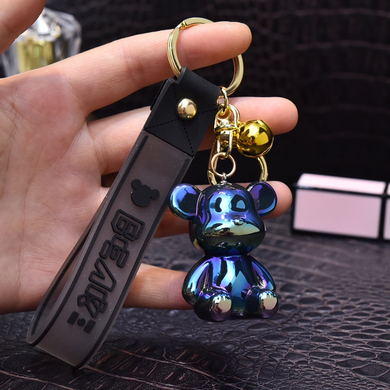 Móc khóa acrylic hình chú gấu xinh xắn nhiều màu sắc