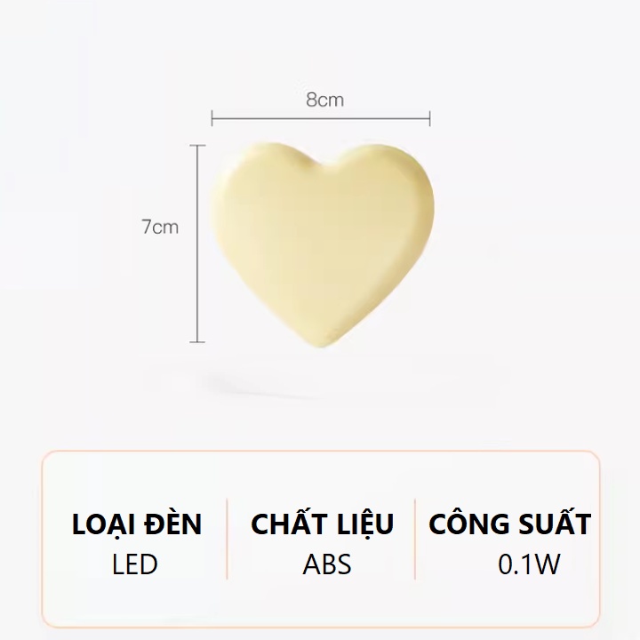 Đèn ngủ cảm ứng ánh sáng tiết kiệm điện năng, bóng ngủ nhiều hình cute decor phòng