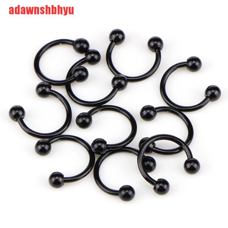 Set 10 Khuyên Mũi / Môi / Tai / Mũi Bằng Thép Không Gỉ Chất Lượng Cao