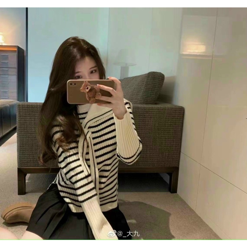 Áo len dior kèm khăn choàng thuỷ thủ kim anh bùi