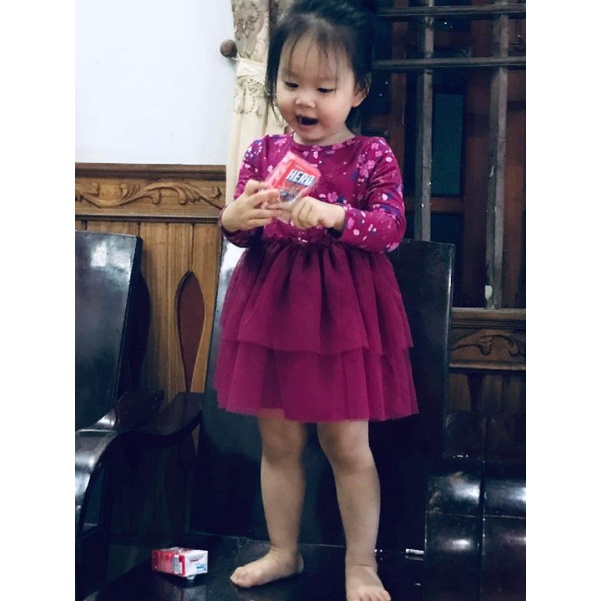 Váy thu đông bé gái🍓Váy bé gái hàng VNXK- Có ảnh thật🍓Váy dài tay bé gái size 7-30kg