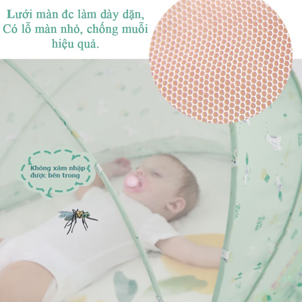 [Mã SRJULY1619 giảm 15K đơn 50K] Màn chụp cho bé gấp gọn, mùng chụp cho bé chống muỗi, dùng cho giường và nôi cũi