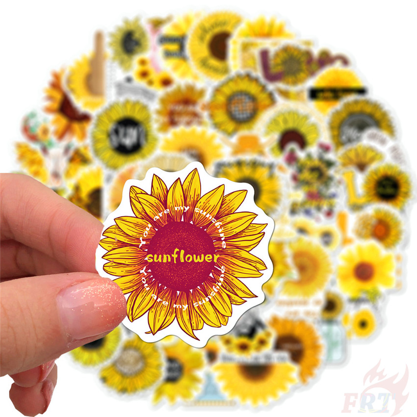 ❉ Healing Sunflowers Therapy Phrase Series 01 Stickers ❉ 50Pcs/Set Waterproof DIY Fashion Decals Doodle Stickers