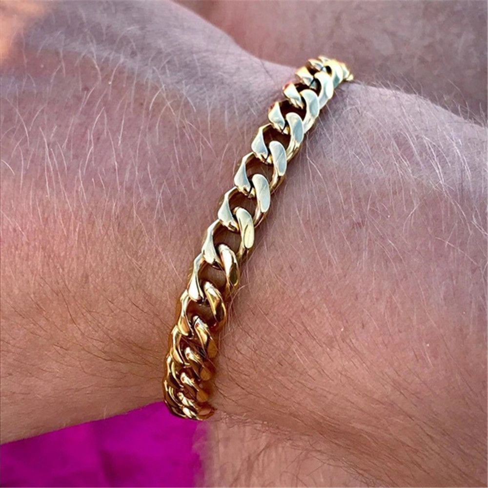 Vòng tay dây xích 3/5/7mm thép không gỉ nhiều màu cá tính thời trang cho nam nữ