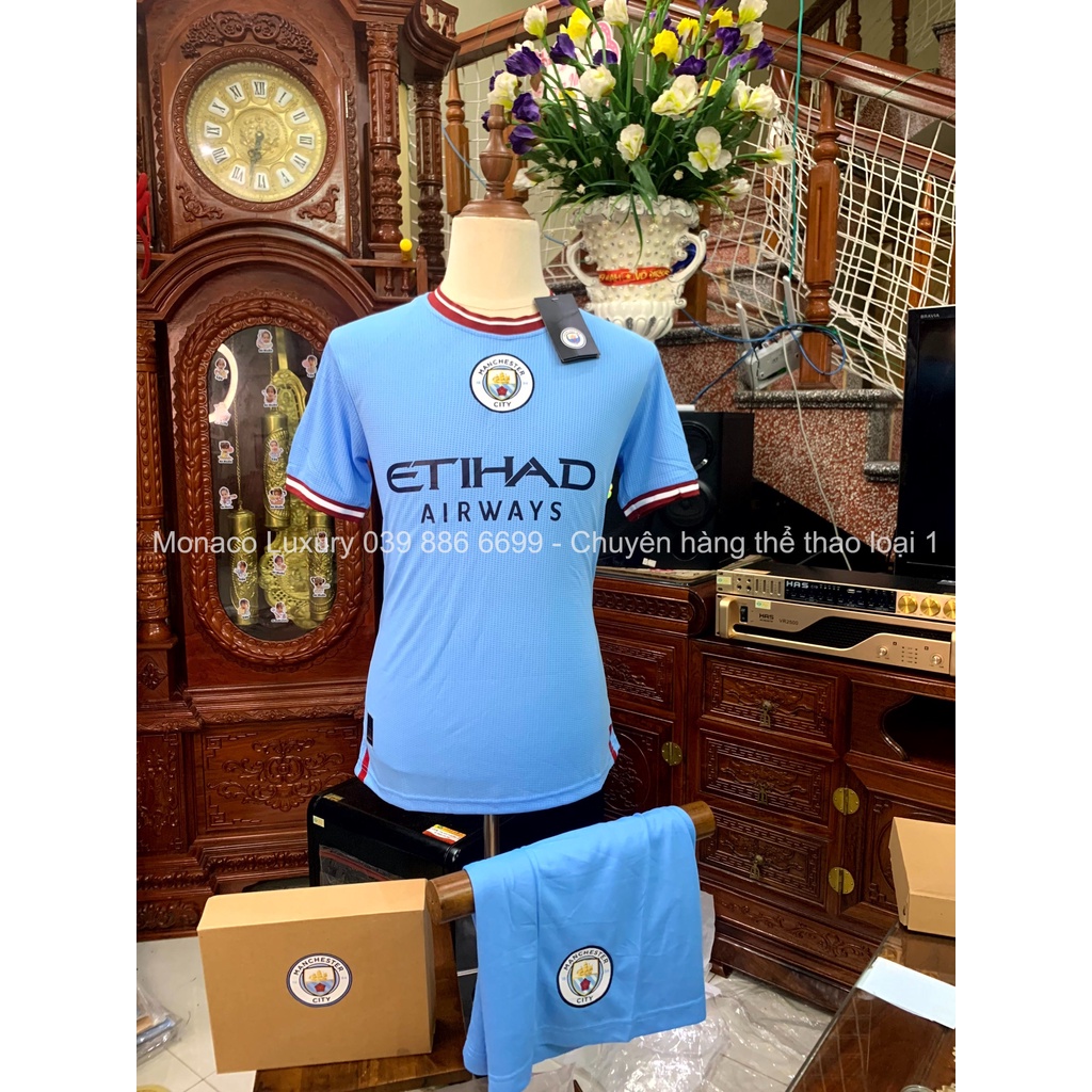 Áo đá bóng CLB MAN CITY mẫu mới 22/23 hàng Thái Lan cao cấp Full Box ( có hộp , tem , tag )