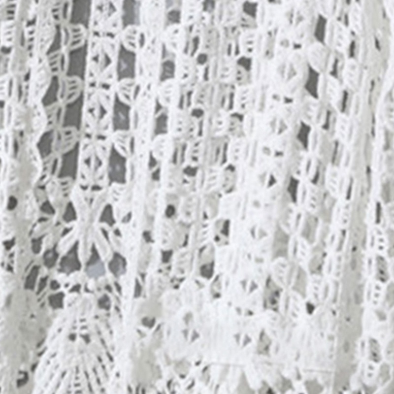 Áo Khoác Cardigan Dệt Kim Tay Dài Khoét Lỗ Hở Phía Trước Họa Tiết Hoa