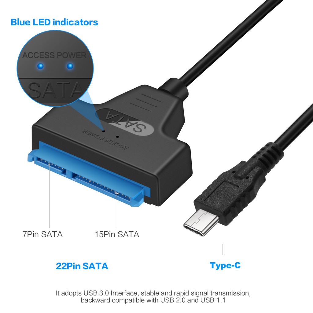 Adapter kết nối USB C với ổ cứng giao tiếp SATA 6gbps