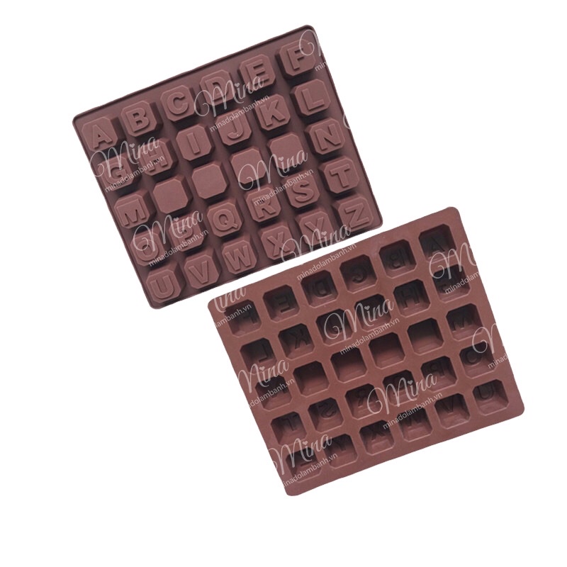 Khuôn Silicone 26 Chữ Ô Vuông