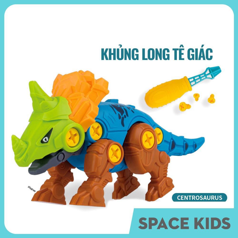 ♥ Đồ chơi trứng khủng long Tê giác, mô hình khủng long tự lắp ghép Space Kids cho bé ♥