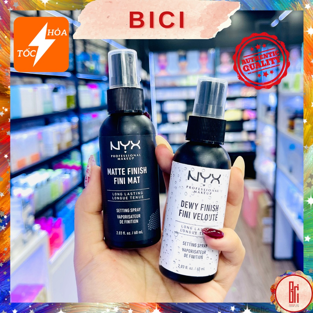 (Mẫu Mới 2022) Xịt Khóa Nền Giữ Lớp Makeup NYX Long Lasting Finish Setting Spray 60ml