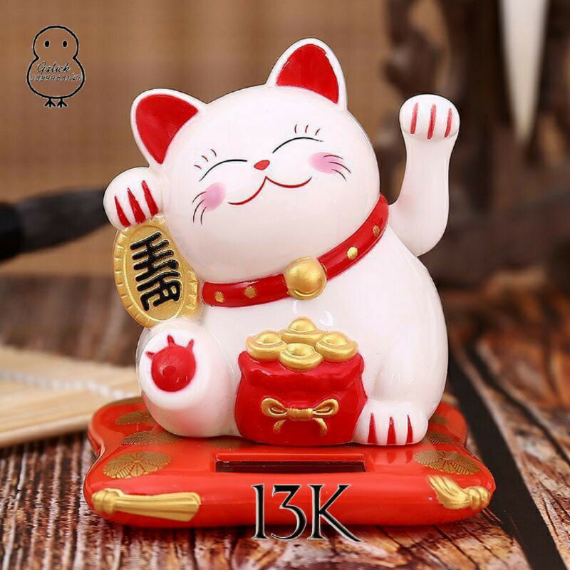 Mèo thần tài trang trí bánh kem, mèo vẫy tay trang trí oản tháp bánh