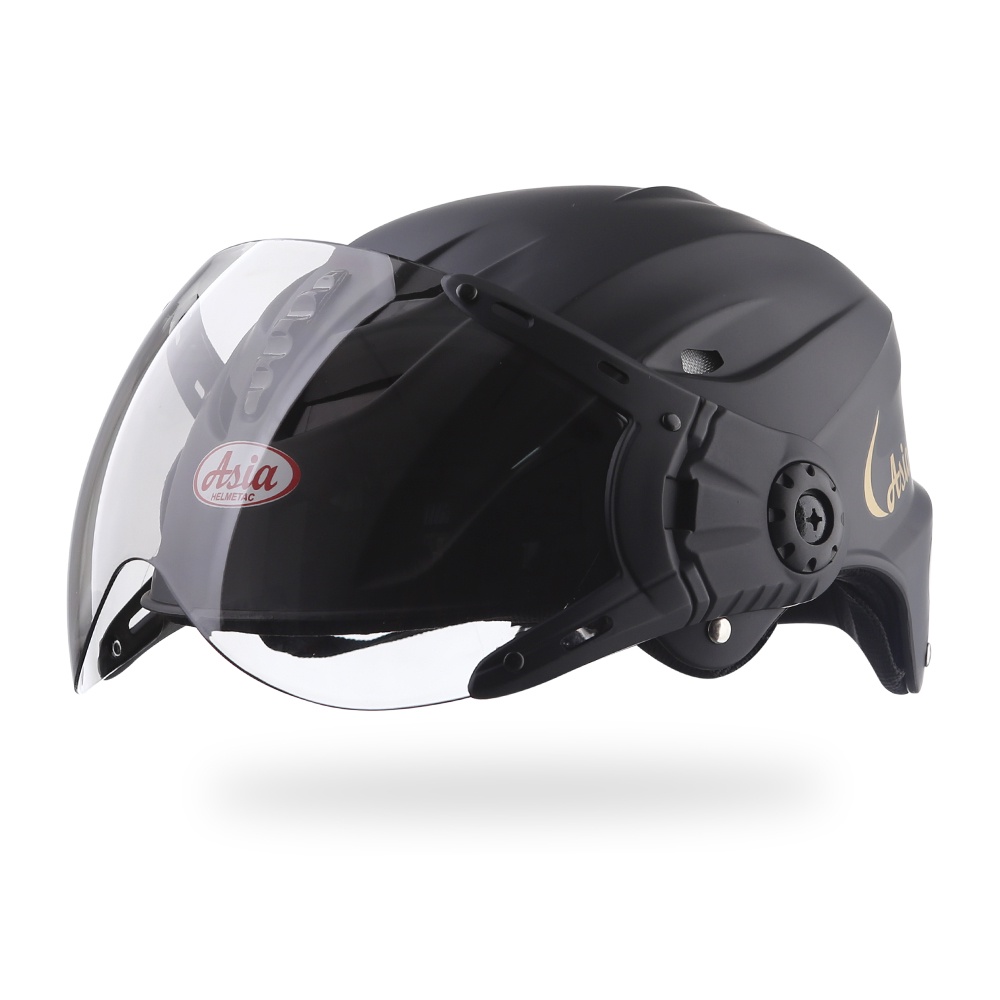 Mũ Bảo Hiểm Nửa Đầu Có Kính Cao Cấp ASIA MT117K - BH 12 Tháng