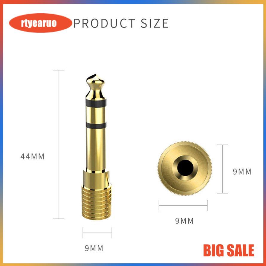 【199k0207】5PCS/SET Gold-Plated 6.35mm 1/4 Inch Jack to 3.5mm Male Stereo Headphone Jack