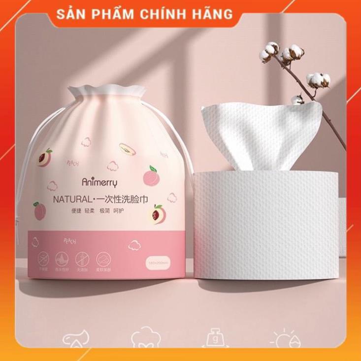 Khăn Mặt Khô Dùng 1 Lần 100% Bông Tự Nhiên - Cuộn Khăn Mặt Tẩy Trang, Lau Mặt Khô, Ướt