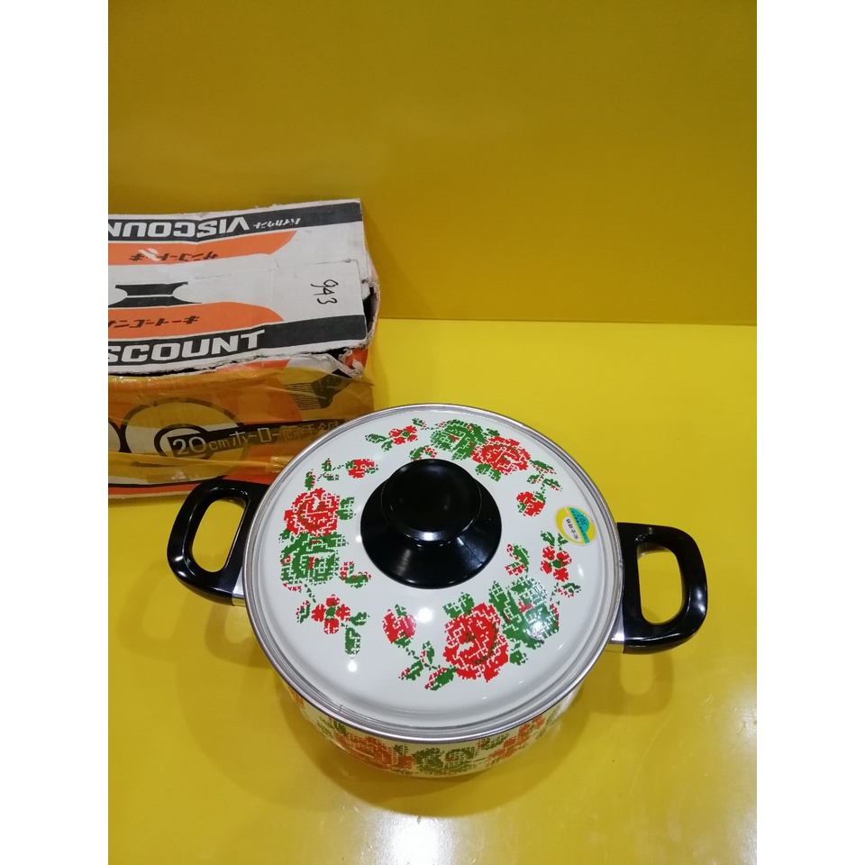 Nồi men nội địa Nhật, size 20cm, cao 10cm , Dùng được bếp từ