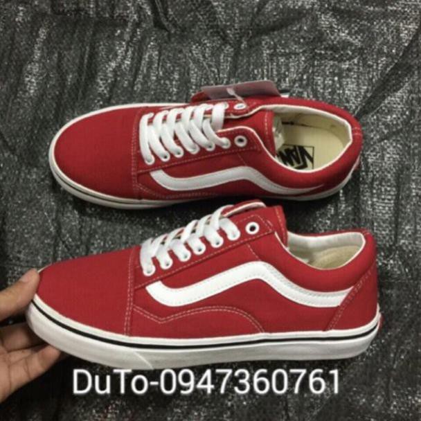 G [SALE SỐC] Giày vans old skool đỏ tươi size 36->43 NAM NỮ :))