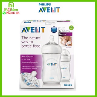 Lẻ/Bộ bình sữa Avent Natural 260ml