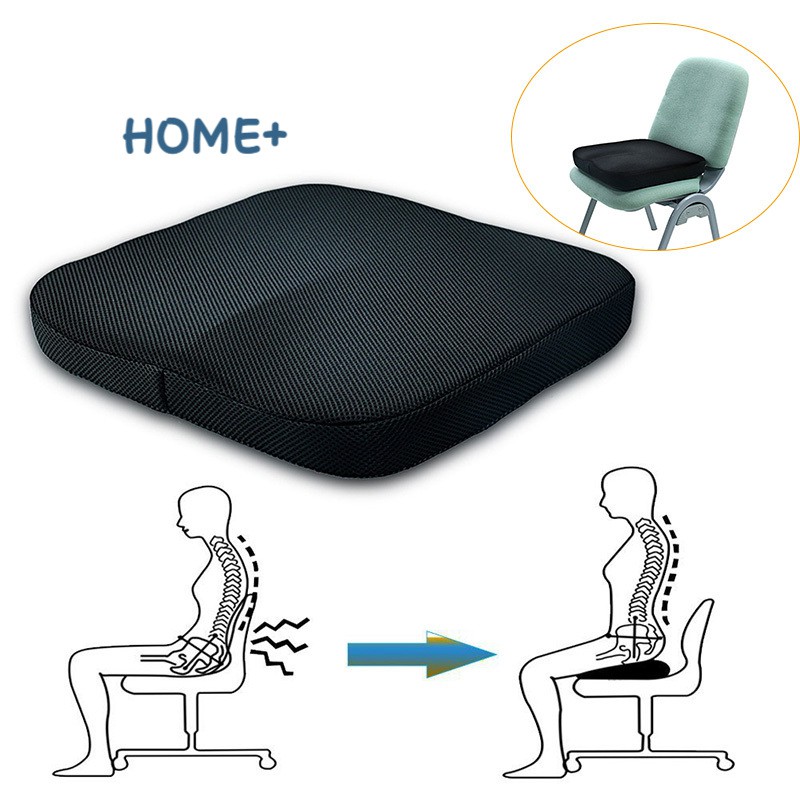 Memory Foam Orthopedic Cushion Slow Rebound Office Chair Seat Pain Ease Cushion @vn