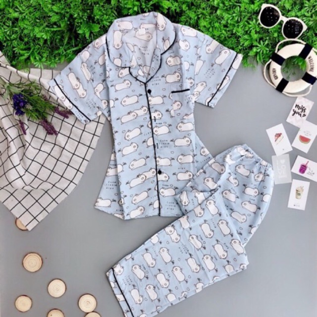 𝑩𝑼𝑭𝑭𝑬𝑻 𝑺𝑻𝑶𝑹𝑬 - Bô Ngủ Pijama Kate Thái Tay Ngắn Quần Dài | BigBuy360 - bigbuy360.vn