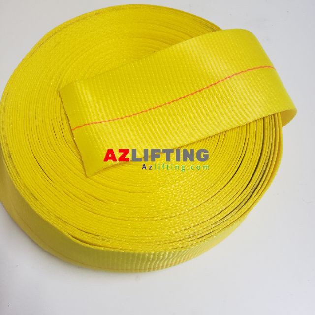 Dây đai màu vàng 100mm polyester - Azlifting.com