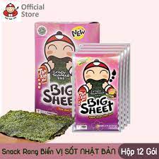 Hộp 12 Gói Snack Rong biển BIG SHEET Vị Truyền Thống -Gói 3.2g