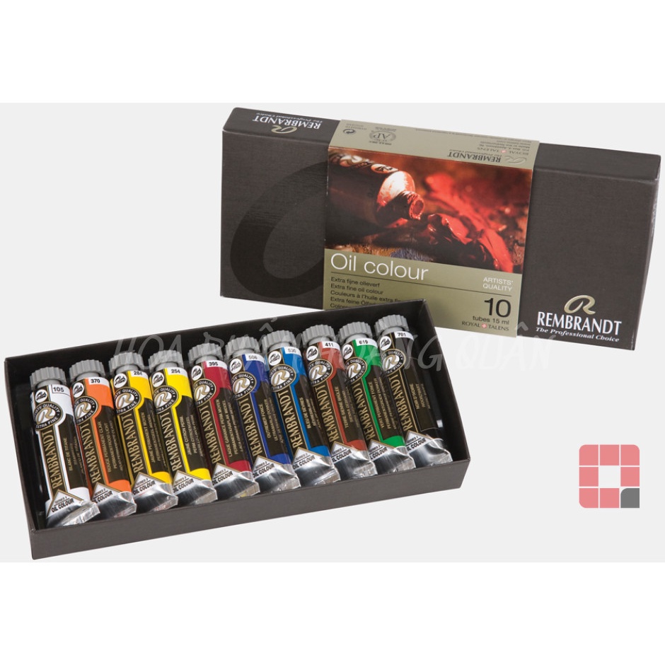 BỘ SƠN DẦU HÀ LAN REMBRANDT - BASIC SET 10M x 15ML - HẠNG HỌA SỸ