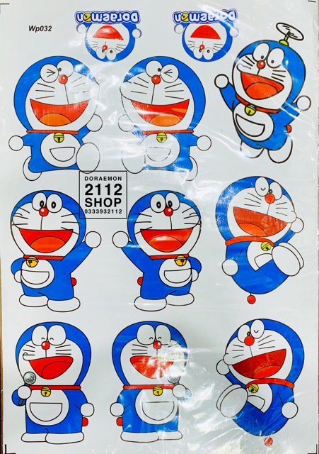 tem xe, tem dán, Sticker decal dán xe dán tường DORAEMON 60cm x 40cm